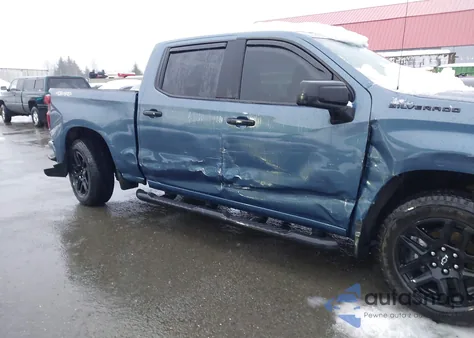 2024 Chevrolet Silverado 1500 4Wd Short Bed Custom z USA, uszkodzony, nr VIN 1GCPDBEK4RZ185056